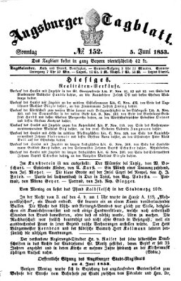 Augsburger Tagblatt Sonntag 5. Juni 1853