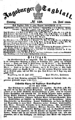 Augsburger Tagblatt Sonntag 12. Juni 1853