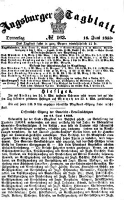 Augsburger Tagblatt Donnerstag 16. Juni 1853