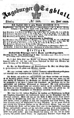 Augsburger Tagblatt Dienstag 21. Juni 1853