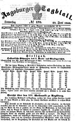 Augsburger Tagblatt Donnerstag 23. Juni 1853