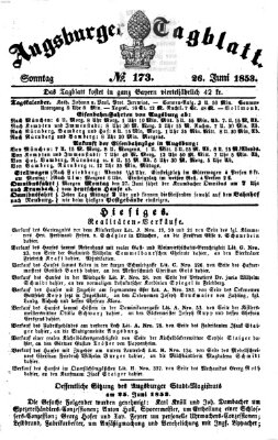 Augsburger Tagblatt Sonntag 26. Juni 1853