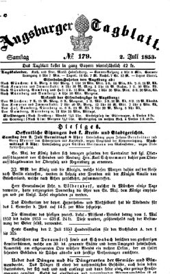 Augsburger Tagblatt Samstag 2. Juli 1853