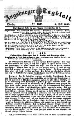 Augsburger Tagblatt Dienstag 5. Juli 1853