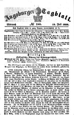 Augsburger Tagblatt Mittwoch 13. Juli 1853