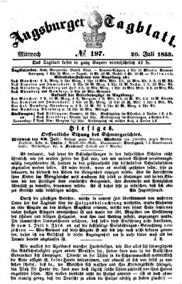 Augsburger Tagblatt Mittwoch 20. Juli 1853