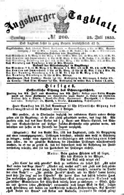 Augsburger Tagblatt Samstag 23. Juli 1853