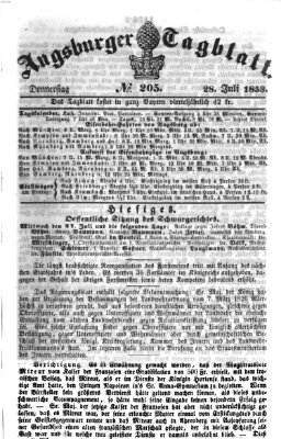 Augsburger Tagblatt Donnerstag 28. Juli 1853