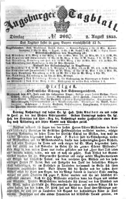 Augsburger Tagblatt Dienstag 2. August 1853