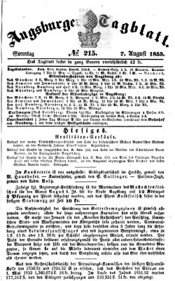 Augsburger Tagblatt Sonntag 7. August 1853