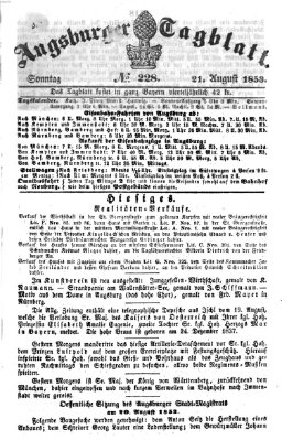 Augsburger Tagblatt Sonntag 21. August 1853