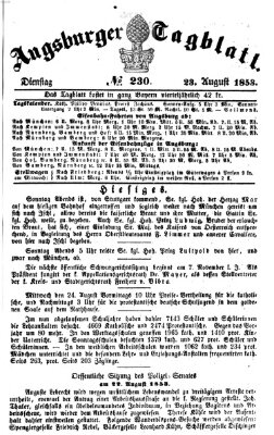 Augsburger Tagblatt Dienstag 23. August 1853