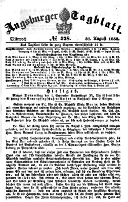 Augsburger Tagblatt Mittwoch 31. August 1853