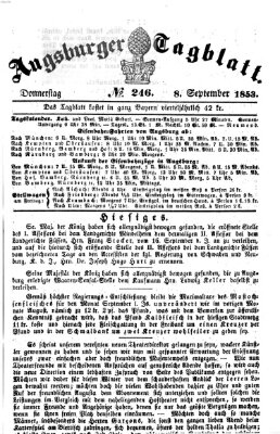 Augsburger Tagblatt Donnerstag 8. September 1853