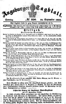 Augsburger Tagblatt Sonntag 18. September 1853