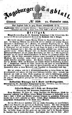 Augsburger Tagblatt Mittwoch 21. September 1853