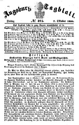 Augsburger Tagblatt Freitag 7. Oktober 1853