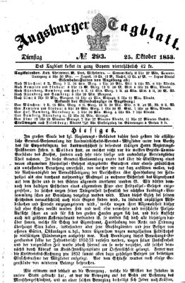 Augsburger Tagblatt Dienstag 25. Oktober 1853