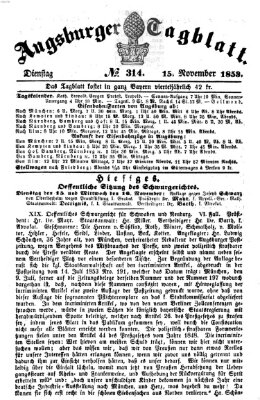 Augsburger Tagblatt Dienstag 15. November 1853