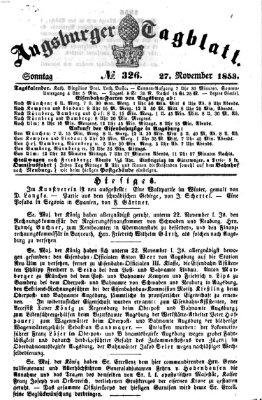 Augsburger Tagblatt Sonntag 27. November 1853