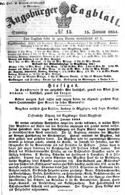 Augsburger Tagblatt Sonntag 15. Januar 1854