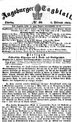 Augsburger Tagblatt Dienstag 7. Februar 1854