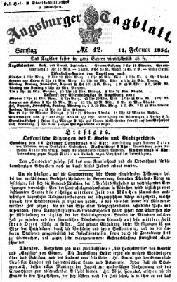 Augsburger Tagblatt Samstag 11. Februar 1854