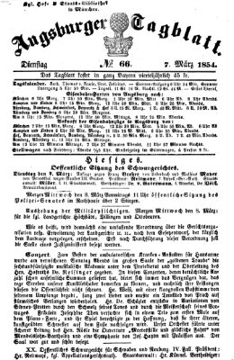 Augsburger Tagblatt Dienstag 7. März 1854