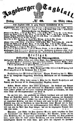 Augsburger Tagblatt Freitag 10. März 1854