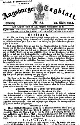 Augsburger Tagblatt Sonntag 26. März 1854