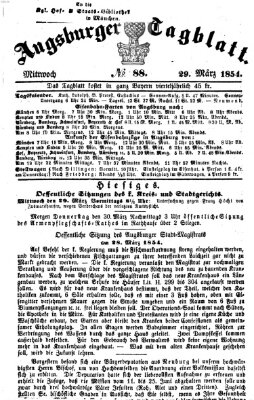 Augsburger Tagblatt Mittwoch 29. März 1854