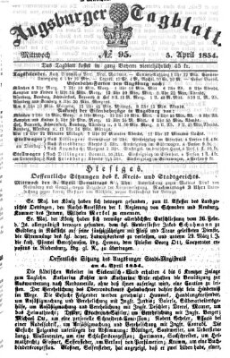 Augsburger Tagblatt Mittwoch 5. April 1854