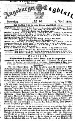 Augsburger Tagblatt Donnerstag 6. April 1854