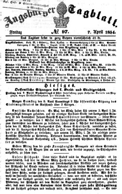 Augsburger Tagblatt Freitag 7. April 1854