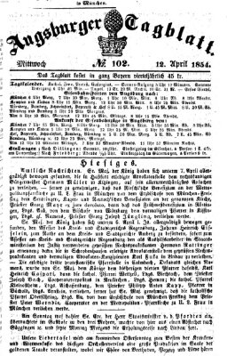 Augsburger Tagblatt Mittwoch 12. April 1854