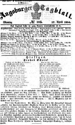 Augsburger Tagblatt Montag 17. April 1854
