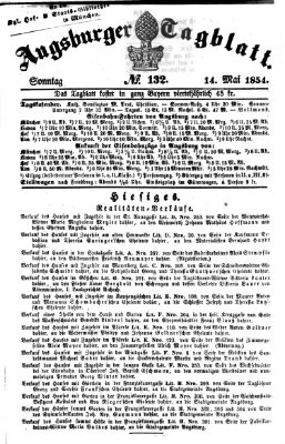 Augsburger Tagblatt Sonntag 14. Mai 1854