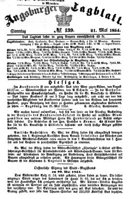 Augsburger Tagblatt Sonntag 21. Mai 1854