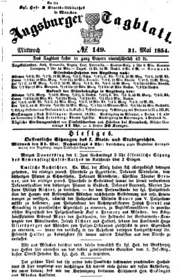 Augsburger Tagblatt Mittwoch 31. Mai 1854