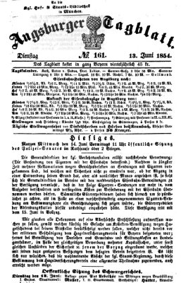 Augsburger Tagblatt Dienstag 13. Juni 1854