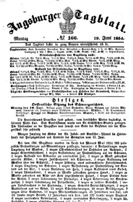 Augsburger Tagblatt Montag 19. Juni 1854