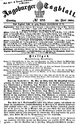 Augsburger Tagblatt Sonntag 25. Juni 1854