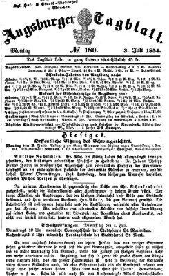 Augsburger Tagblatt Montag 3. Juli 1854