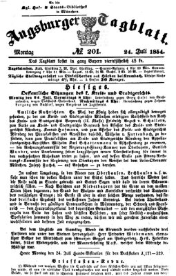 Augsburger Tagblatt Montag 24. Juli 1854