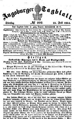 Augsburger Tagblatt Dienstag 25. Juli 1854