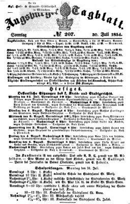 Augsburger Tagblatt Sonntag 30. Juli 1854