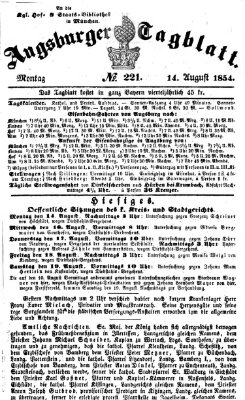 Augsburger Tagblatt Montag 14. August 1854