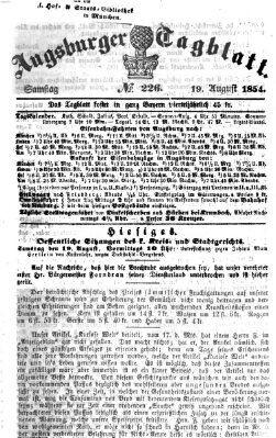 Augsburger Tagblatt Samstag 19. August 1854