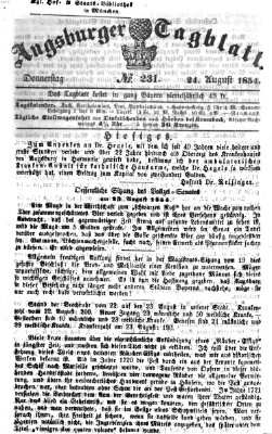 Augsburger Tagblatt Donnerstag 24. August 1854