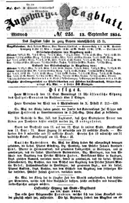 Augsburger Tagblatt Mittwoch 13. September 1854